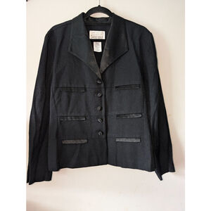 Women's DANI MAX Black Blazer Jacket Size 16